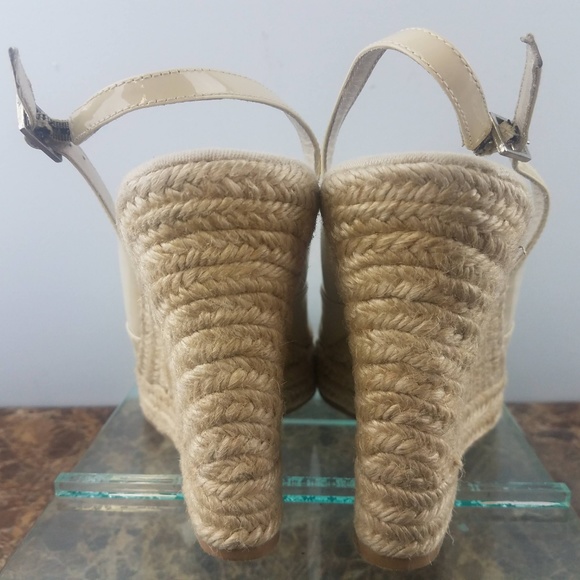 Banana Republic Tan Wedge Espadrille Heels 9.5M - Picture 3 of 7